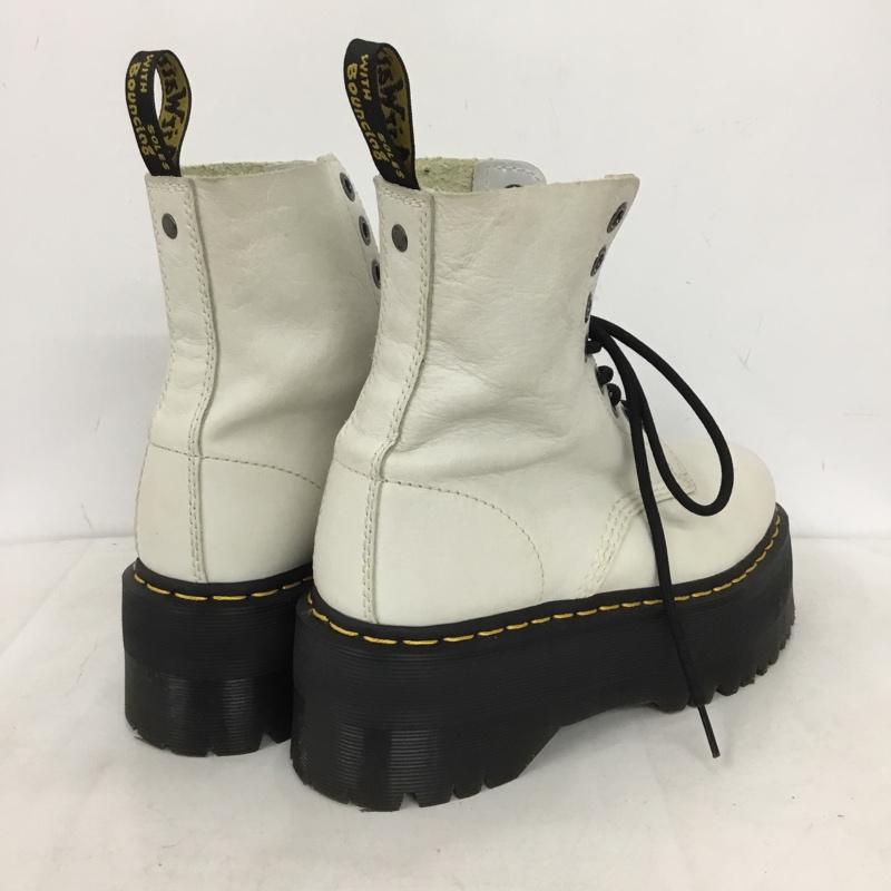 ドクターマーチン Dr.Martens ブーツ 一般 1460 PASCAL MAX US8 厚底 UK6 US：8 無地 白 / ホワイト / white X 黒 / ブラック / black レディース USED 古着 中古 10158328