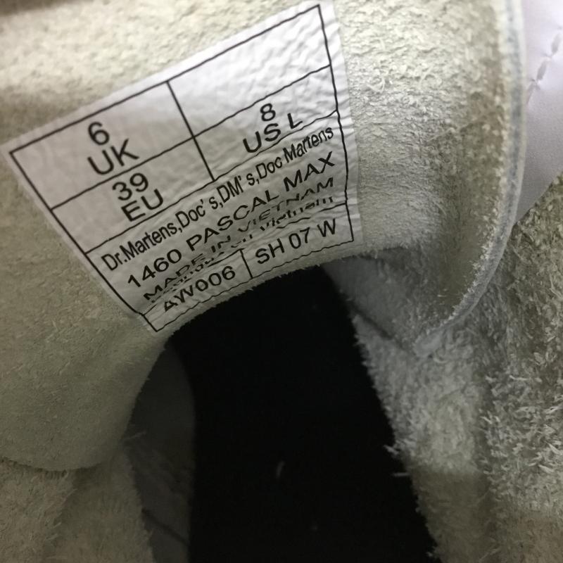 ドクターマーチン Dr.Martens ブーツ 一般 1460 PASCAL MAX US8 厚底 UK6 US：8 無地 白 / ホワイト / white X 黒 / ブラック / black レディース USED 古着 中古 10158328