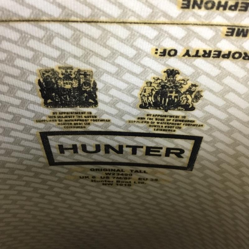 ハンター HUNTER 長靴、レインシューズ 長靴、レインシューズ W23499 オリジナルトール レインブーツ UK6 US：8 ロゴ、文字 黒 / ブラック / black レディース USED 古着 中古 10158330
