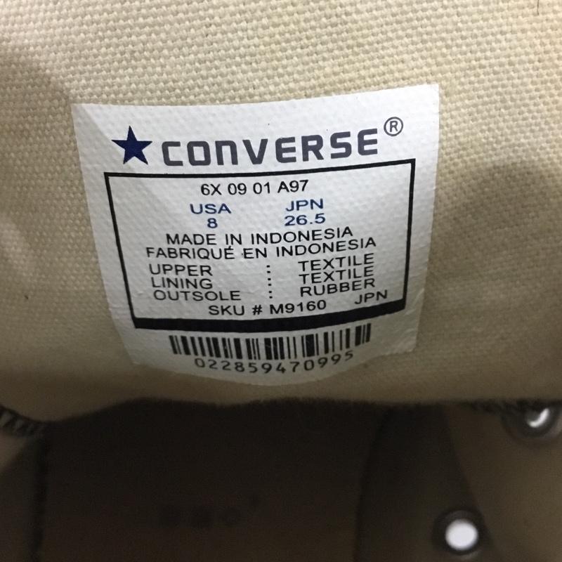 コンバース CONVERSE スニーカー スニーカー M9160 キャンバス オールスター HI 26.5cm 26.5cm ロゴ、文字 黒 / ブラック / black X 白 / ホワイト / white メンズ USED 古着 中古 10158335