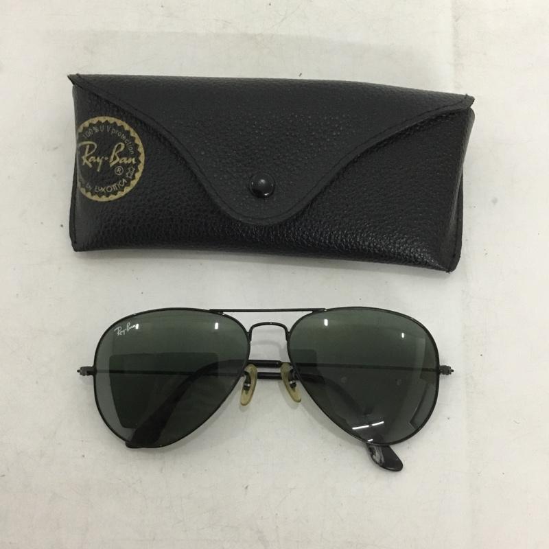レイバン Ray-Ban めがね・サングラス サングラス RB3025 AVIATOR CLASSIC ケース付き ロゴ、文字 黒 / ブラック / black メンズ USED 古着 中古 10158340