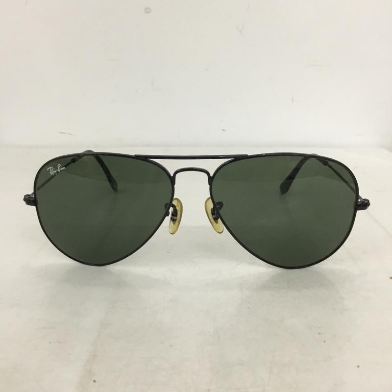 レイバン Ray-Ban めがね・サングラス サングラス RB3025 AVIATOR CLASSIC ケース付き ロゴ、文字 黒 / ブラック / black メンズ USED 古着 中古 10158340