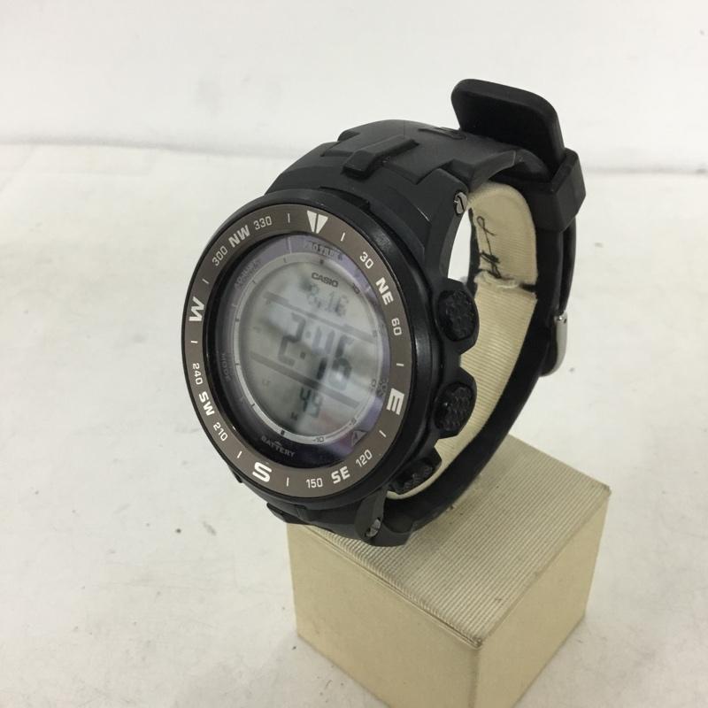 プロトレック PRO TREK 腕時計 デジタル PRG-330 タフソーラー CASIO ロゴ、文字 黒 / ブラック / black メンズ USED 古着 中古 10158342