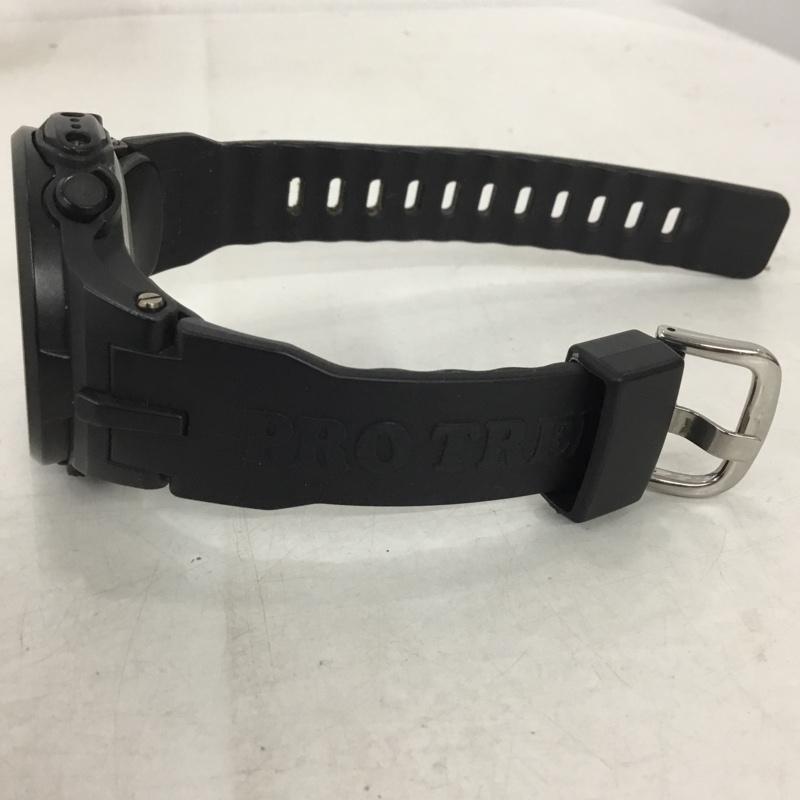プロトレック PRO TREK 腕時計 デジタル PRG-330 タフソーラー CASIO ロゴ、文字 黒 / ブラック / black メンズ USED 古着 中古 10158342