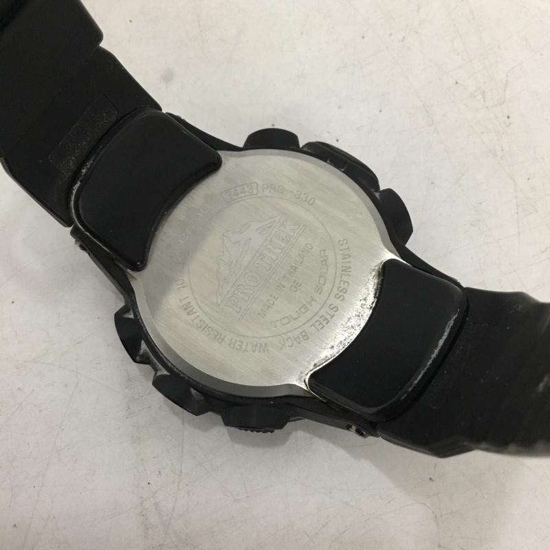 プロトレック PRO TREK 腕時計 デジタル PRG-330 タフソーラー CASIO ロゴ、文字 黒 / ブラック / black メンズ USED 古着 中古 10158342