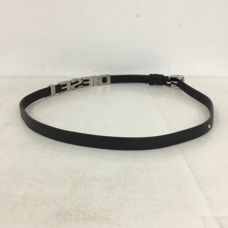 ディーゼル DIESEL ベルト・バックル ベルト イタリア製 レザー ロゴ、文字 黒 / ブラック / black レディース USED 古着 中古 10158344