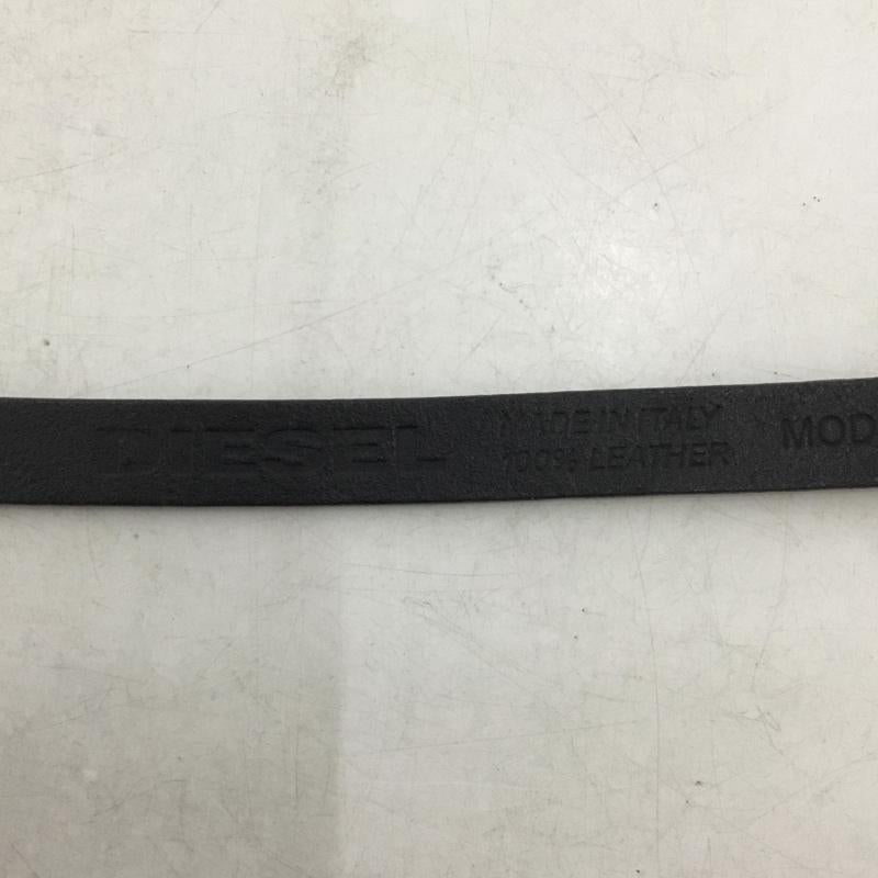 ディーゼル DIESEL ベルト・バックル ベルト イタリア製 レザー ロゴ、文字 黒 / ブラック / black レディース USED 古着 中古 10158344