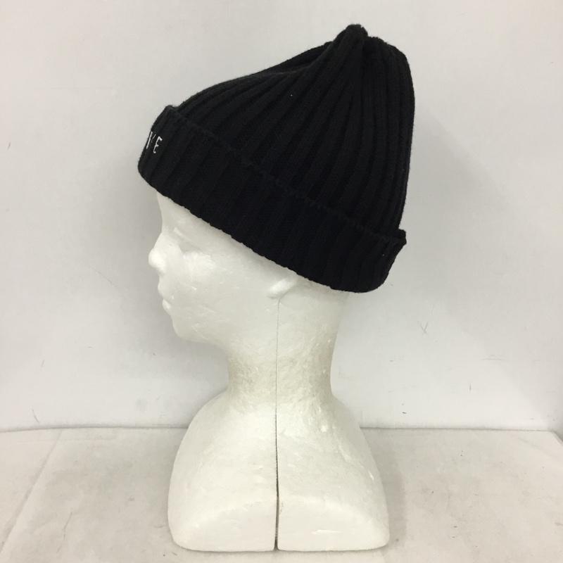 ネガティブ デニム NEGATIVE DENIM 帽子 ニット帽 コットン 日本製 ビーニー FREE ロゴ、文字 黒 / ブラック / black メンズ USED 古着 中古 10158345