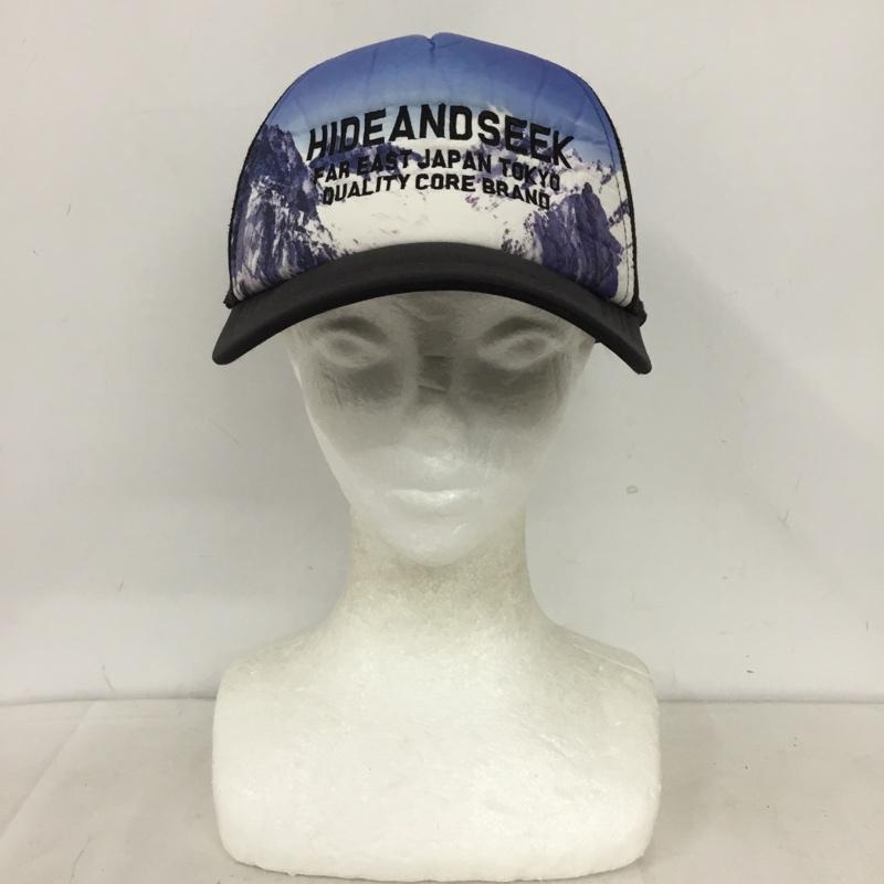 ハイドアンドシーク HIDE AND SEEK 帽子 キャップ メッシュキャップ ロゴ、文字 黒 / ブラック / black メンズ USED 古着 中古 10158347