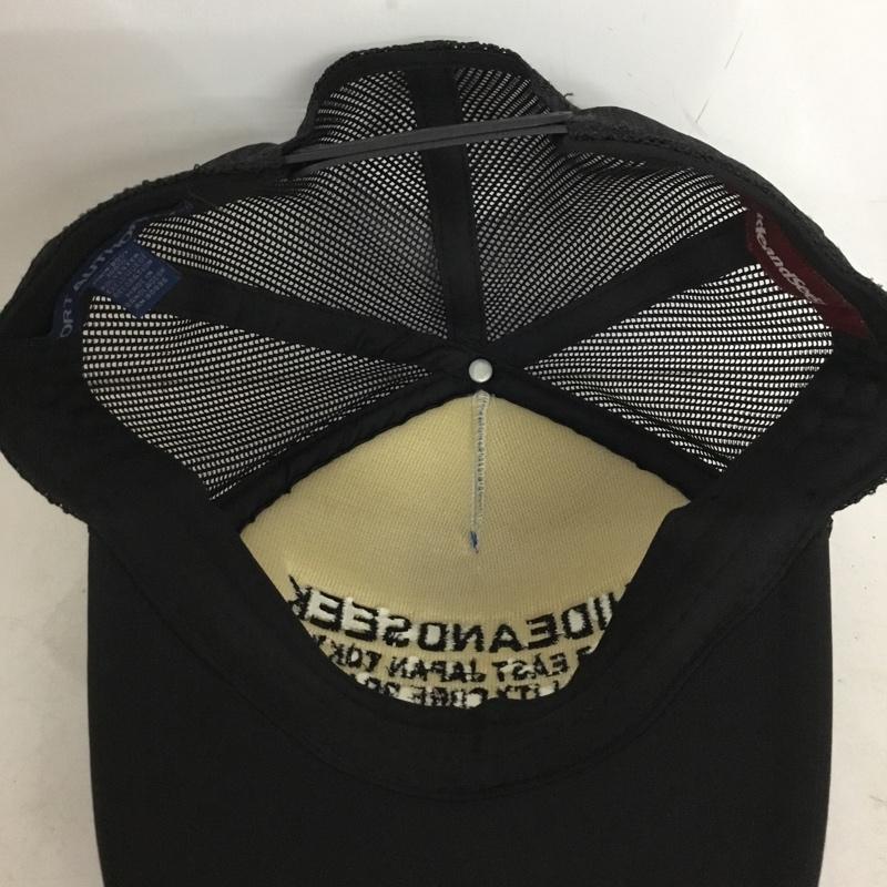 ハイドアンドシーク HIDE AND SEEK 帽子 キャップ メッシュキャップ ロゴ、文字 黒 / ブラック / black メンズ USED 古着 中古 10158347