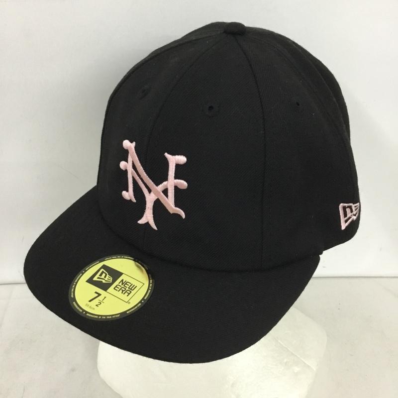 ニューエラ NEW ERA 帽子 キャップ NY 59.6cm ロゴ、文字 黒 / ブラック / black メンズ USED 古着 中古 10158350