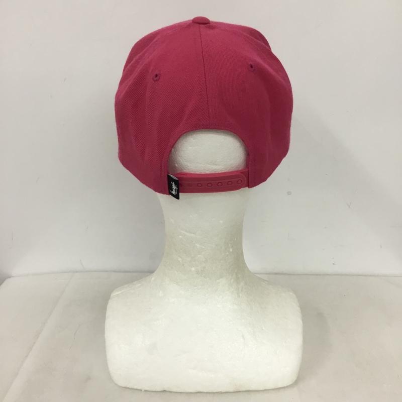 ステューシー STUSSY 帽子 キャップ スナップバック ロゴ、文字 桃 / ピンク / pink メンズ USED 古着 中古 10158356