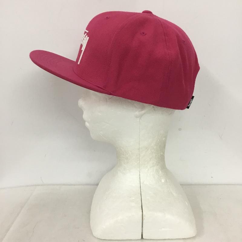 ステューシー STUSSY 帽子 キャップ スナップバック ロゴ、文字 桃 / ピンク / pink メンズ USED 古着 中古 10158356