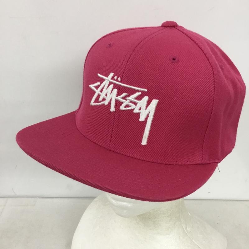 ステューシー STUSSY 帽子 キャップ スナップバック ロゴ、文字 桃 / ピンク / pink メンズ USED 古着 中古 10158356