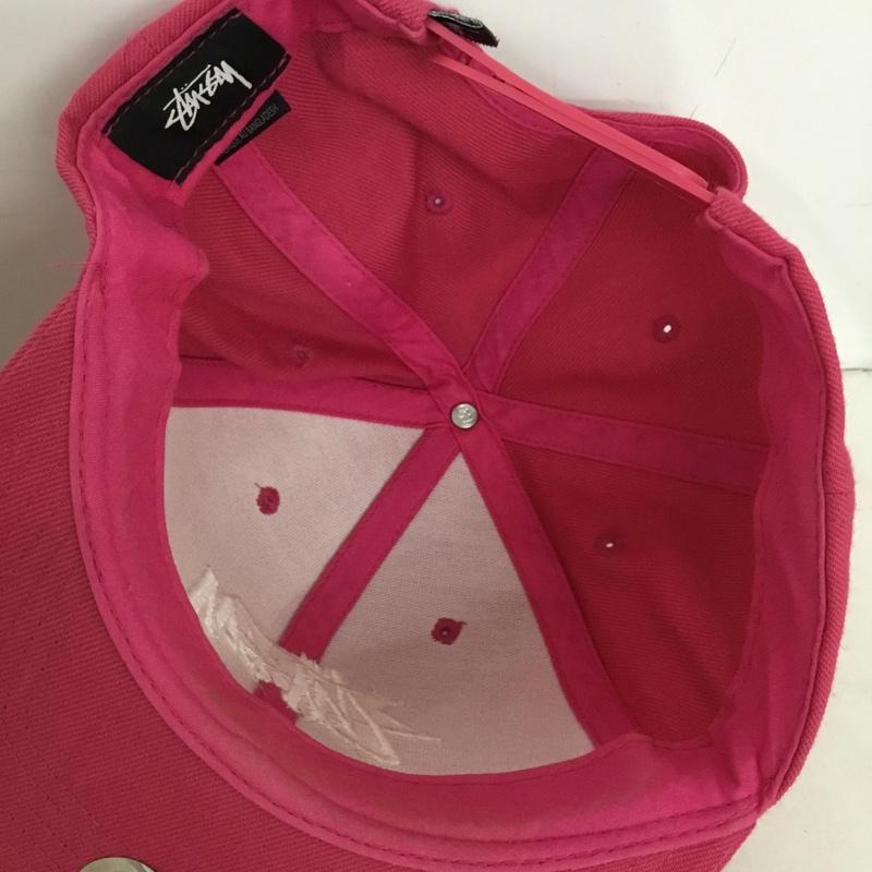 ステューシー STUSSY 帽子 キャップ スナップバック ロゴ、文字 桃 / ピンク / pink メンズ USED 古着 中古 10158356