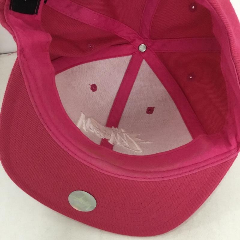 ステューシー STUSSY 帽子 キャップ スナップバック ロゴ、文字 桃 / ピンク / pink メンズ USED 古着 中古 10158356
