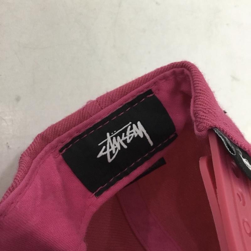 ステューシー STUSSY 帽子 キャップ スナップバック ロゴ、文字 桃 / ピンク / pink メンズ USED 古着 中古 10158356