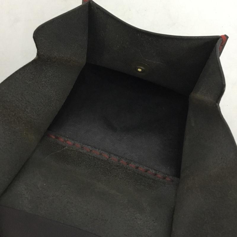 オハナ OHANA 財布 コンパクト財布 三つ折り財布 無地 黒 / ブラック / black X 赤 / レッド / red メンズ USED 古着 中古 10158363