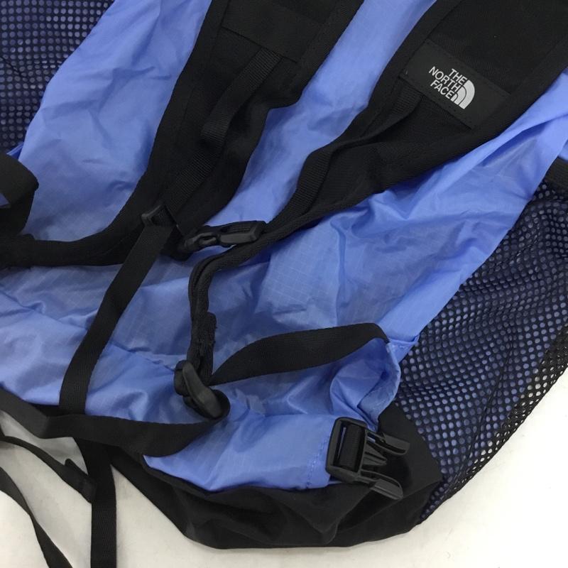 ザノースフェイス THE NORTH FACE リュックサック、デイパック リュックサック、デイバッグ NM62376 メイフライパック22 パッカブル タグ付き ロゴ、文字 黒 / ブラック / black X 青 / ブルー / blue メンズ USED 古着 中古 10158366