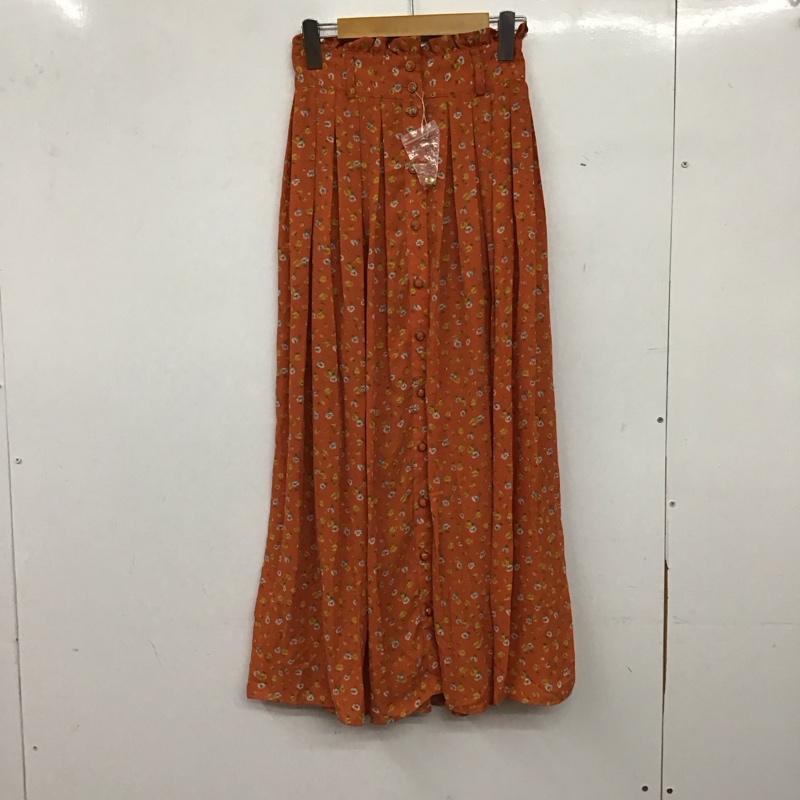 ミスティウーマン mysty woman スカート ロングスカート M 総柄 X 花柄 橙 / オレンジ / orange レディース USED 古着 中古 10158379