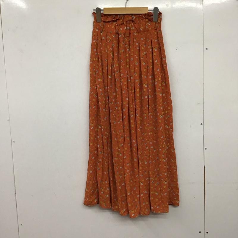 ミスティウーマン mysty woman スカート ロングスカート M 総柄 X 花柄 橙 / オレンジ / orange レディース USED 古着 中古 10158379