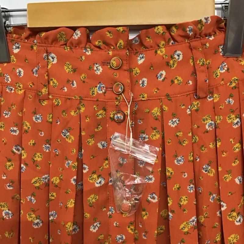 ミスティウーマン mysty woman スカート ロングスカート M 総柄 X 花柄 橙 / オレンジ / orange レディース USED 古着 中古 10158379