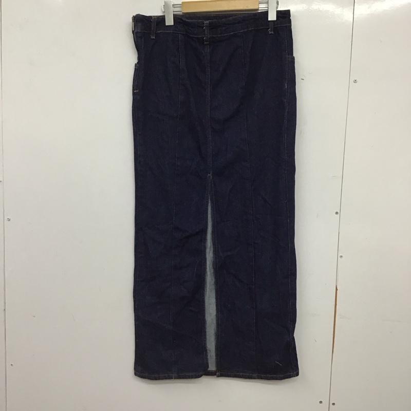 ザラ ZARA スカート ロングスカート デニムスカート L 無地 インディゴ / インディゴ / Indigo レディース USED 古着 中古 10158383