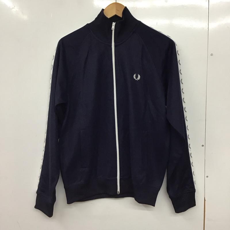 フレッドペリー FRED PERRY ジャケット、上着 ジャンパー、ブルゾン ジップアップジャケット ジャージ M ロゴ、文字 紺 / ネイビー / navy メンズ USED 古着 中古 10158386