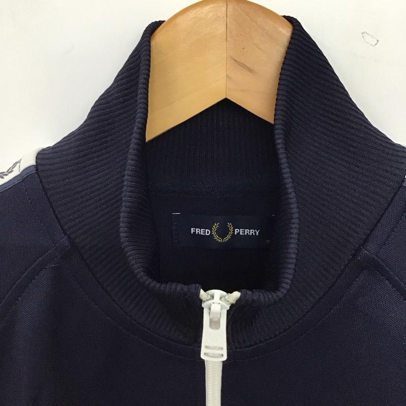 フレッドペリー FRED PERRY ジャケット、上着 ジャンパー、ブルゾン ジップアップジャケット ジャージ M ロゴ、文字 紺 / ネイビー / navy メンズ USED 古着 中古 10158386