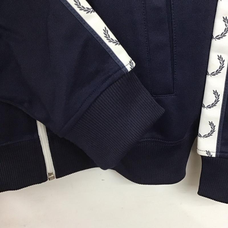 フレッドペリー FRED PERRY ジャケット、上着 ジャンパー、ブルゾン ジップアップジャケット ジャージ M ロゴ、文字 紺 / ネイビー / navy メンズ USED 古着 中古 10158386