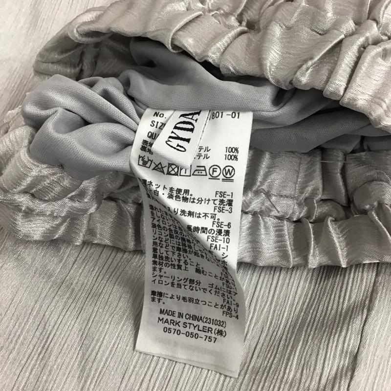ジェイダ GYDA ボトムス ボトムス 072130731801 サテンリラックスパンツ FREE 無地 灰 / グレー / gray レディース USED 古着 中古 10158389