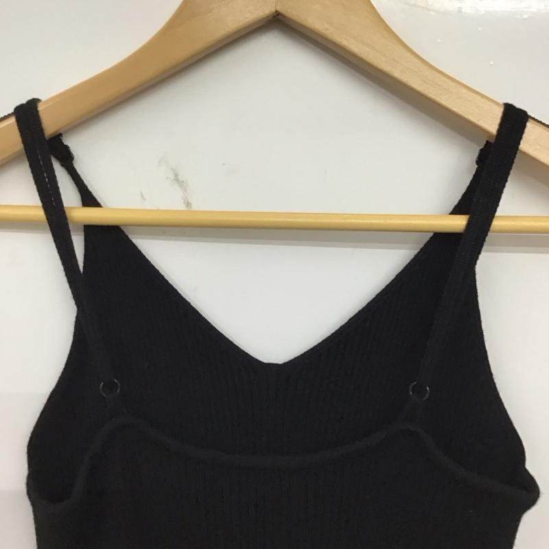 リゼクシー RESEXXY ワンピース ひざ丈スカート ニットワンピース FREE 無地 黒 / ブラック / black レディース USED 古着 中古 10158400