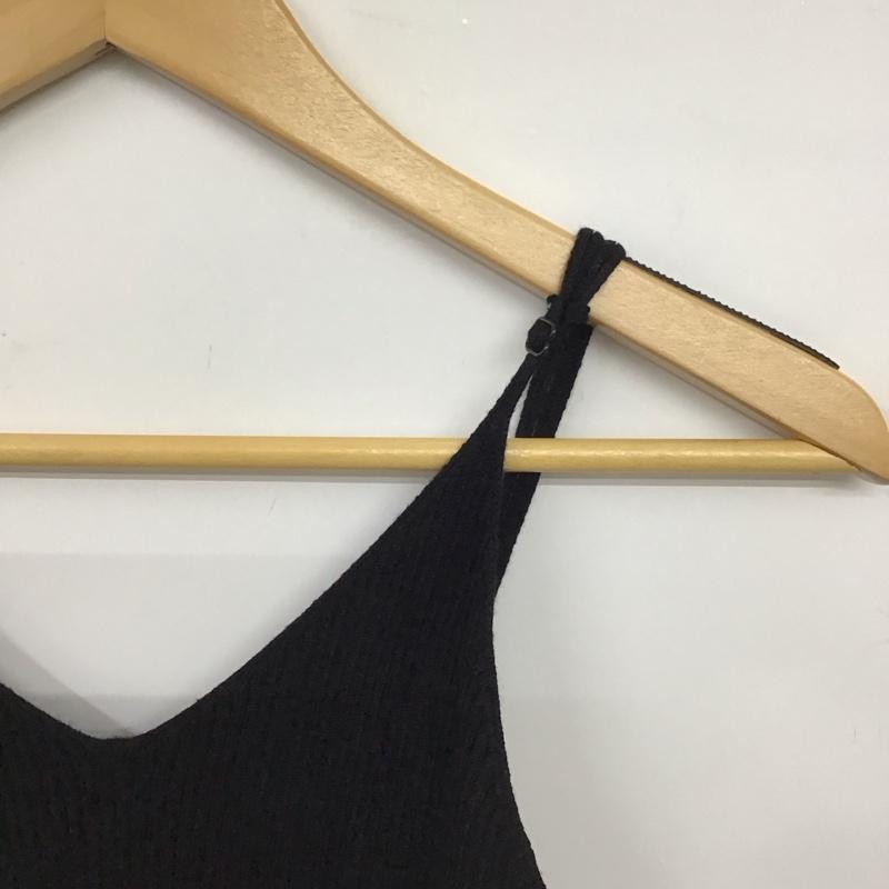 リゼクシー RESEXXY ワンピース ひざ丈スカート ニットワンピース FREE 無地 黒 / ブラック / black レディース USED 古着 中古 10158400