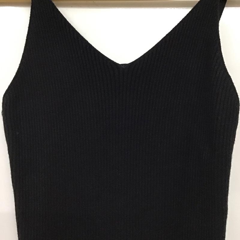 リゼクシー RESEXXY ワンピース ひざ丈スカート ニットワンピース FREE 無地 黒 / ブラック / black レディース USED 古着 中古 10158400