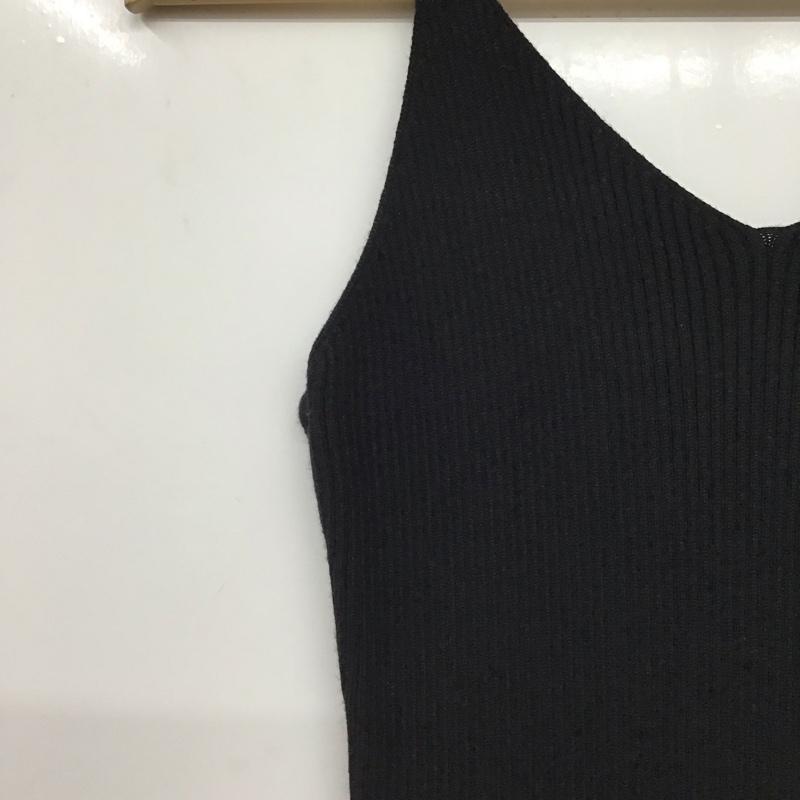 リゼクシー RESEXXY ワンピース ひざ丈スカート ニットワンピース FREE 無地 黒 / ブラック / black レディース USED 古着 中古 10158400