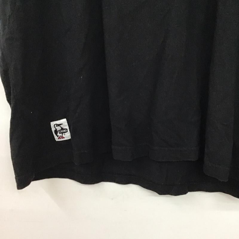 チャムス CHUMS Tシャツ 半袖 半袖カットソー プリントTシャツ クルーネックカットソー L ロゴ、文字 黒 / ブラック / black メンズ USED 古着 中古 10158401