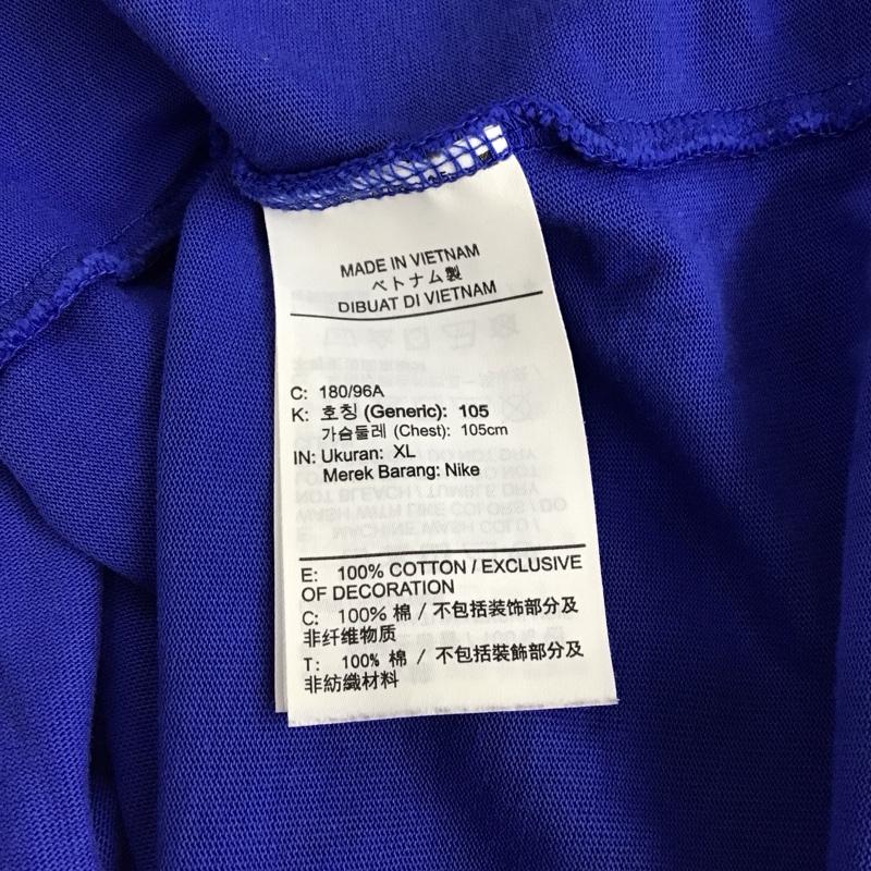 ナイキ NIKE カットソー 長袖 長袖カットソー プリントカットソー クルーネック XL ロゴ、文字 青 / ブルー / blue メンズ USED 古着 中古 10158406