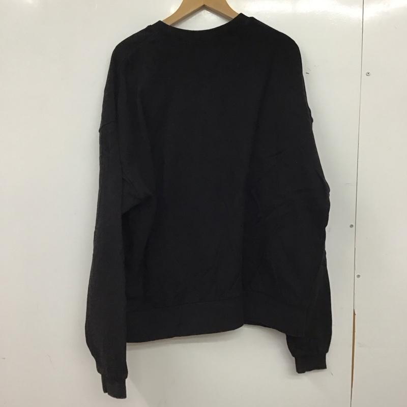 ゲス Guess トレーナー 長袖 長袖トレーナー スウェット クルーネック プルオーバー M ロゴ、文字 黒 / ブラック / black メンズ USED 古着 中古 10158410