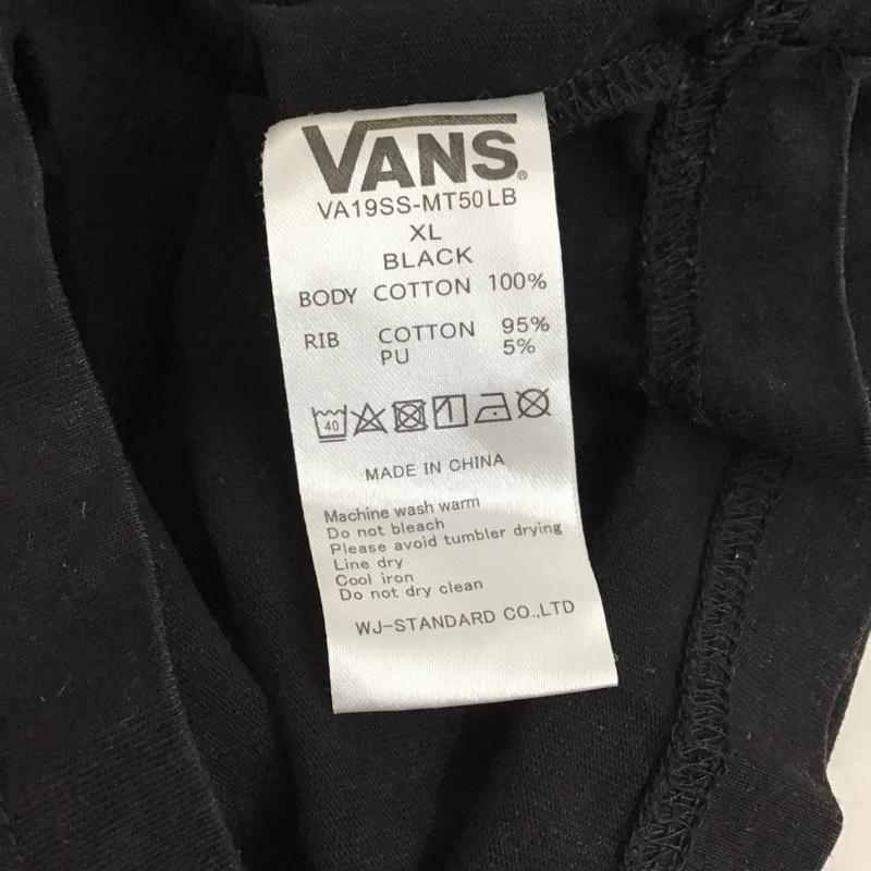バンズ VANS Tシャツ 半袖 半袖カットソー プリントTシャツ クルーネックカットソー XL ロゴ、文字 黒 / ブラック / black メンズ USED 古着 中古 10158411
