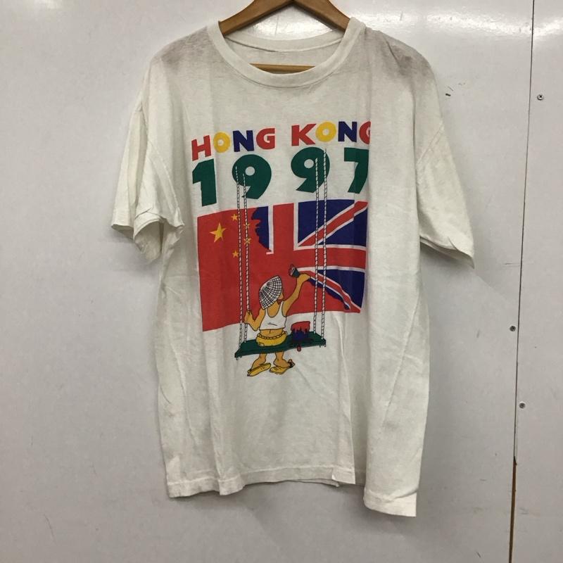 古着 USED Tシャツ 半袖 半袖カットソー プリントTシャツ クルーネックカットソー プリント 白 / ホワイト / white メンズ USED 古着 中古 10158413