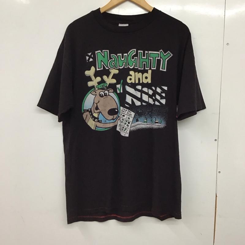 古着 USED Tシャツ 半袖 半袖カットソー プリントTシャツ クルーネックカットソー L プリント ダークグレー / ダークグレー / メンズ USED 古着 中古 10158416