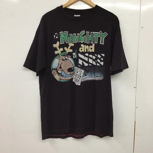 古着 USED Tシャツ 半袖 半袖カットソー プリントTシャツ クルーネックカットソー L プリント ダークグレー / ダークグレー / メンズ USED 古着 中古 10158416