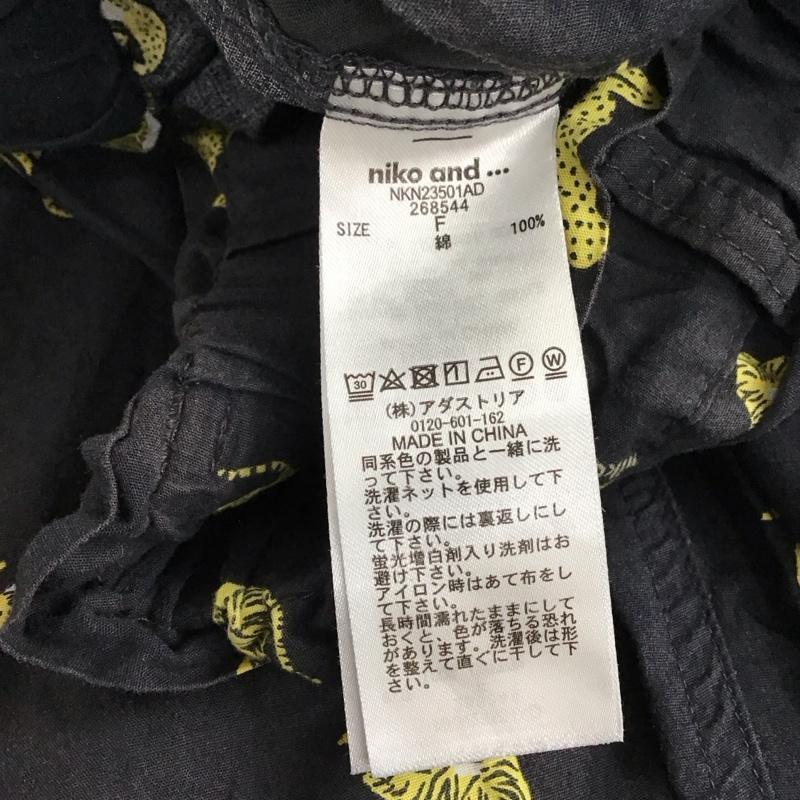 ニコアンド niko and... ボトムス ボトムス FREE 総柄 黒 / ブラック / black レディース USED 古着 中古 10158421