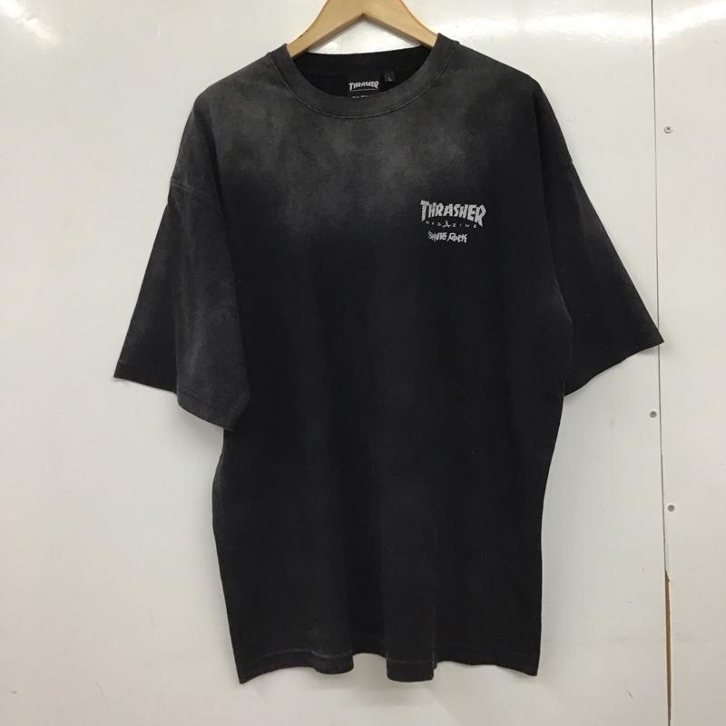 スラッシャー THRASHER Tシャツ 半袖 半袖カットソー プリントTシャツ クルーネックカットソー L ロゴ、文字 ダークグレー / ダークグレー / メンズ USED 古着 中古 10158425