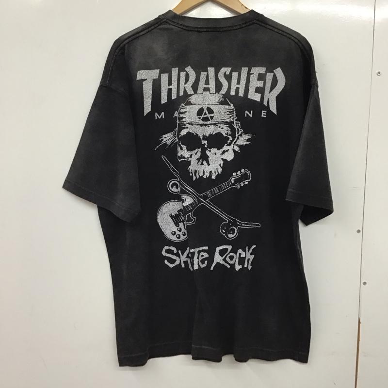 スラッシャー THRASHER Tシャツ 半袖 半袖カットソー プリントTシャツ クルーネックカットソー L ロゴ、文字 ダークグレー / ダークグレー / メンズ USED 古着 中古 10158425