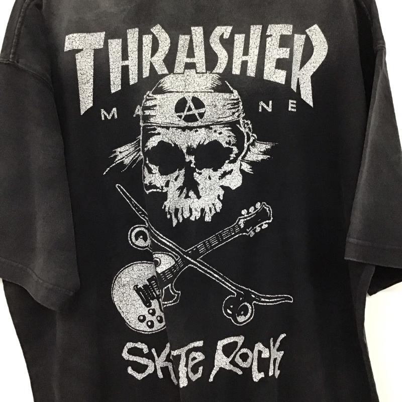スラッシャー THRASHER Tシャツ 半袖 半袖カットソー プリントTシャツ クルーネックカットソー L ロゴ、文字 ダークグレー / ダークグレー / メンズ USED 古着 中古 10158425