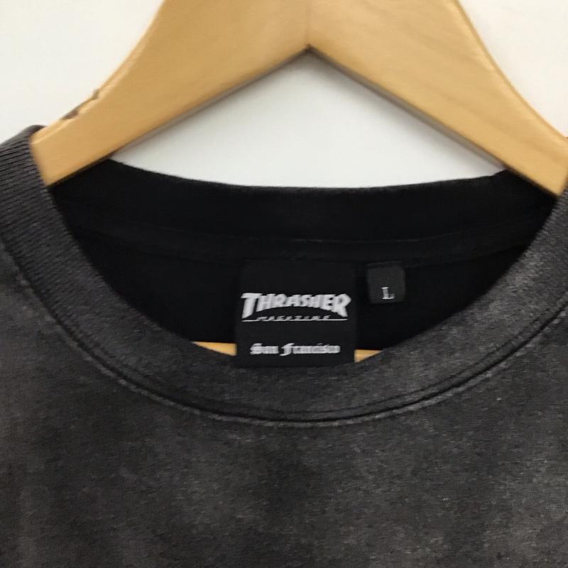 スラッシャー THRASHER Tシャツ 半袖 半袖カットソー プリントTシャツ クルーネックカットソー L ロゴ、文字 ダークグレー / ダークグレー / メンズ USED 古着 中古 10158425