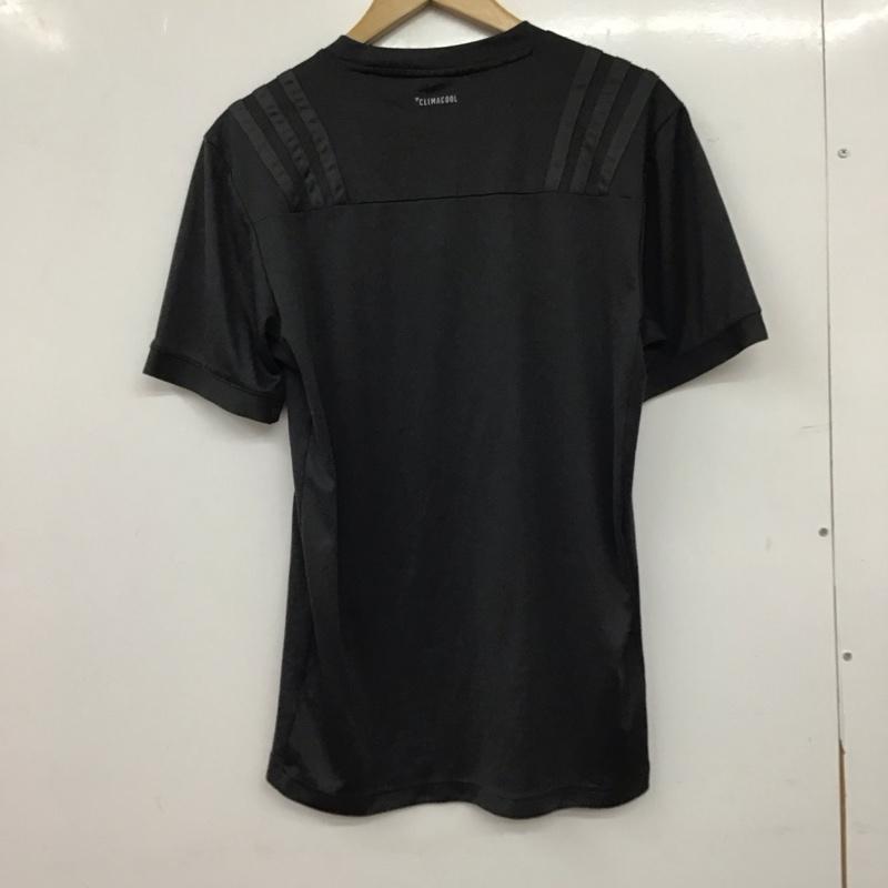 アディダス adidas Tシャツ 半袖 半袖カットソー プリントTシャツ クルーネックカットソー S ロゴ、文字 ダークグレー / ダークグレー / メンズ USED 古着 中古 10158428