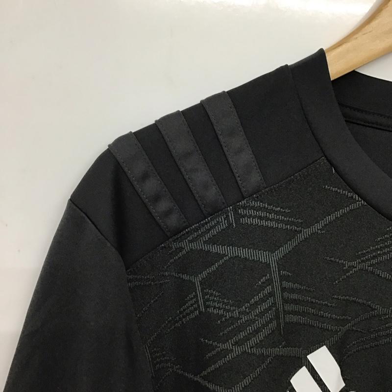 アディダス adidas Tシャツ 半袖 半袖カットソー プリントTシャツ クルーネックカットソー S ロゴ、文字 ダークグレー / ダークグレー / メンズ USED 古着 中古 10158428