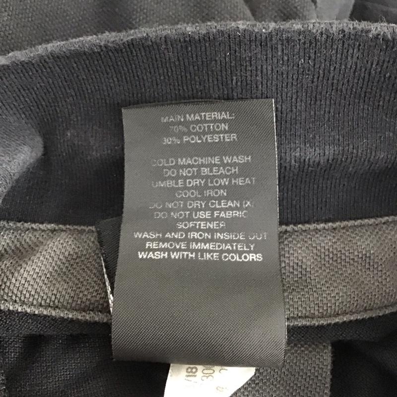 アディダス adidas ポロシャツ 半袖 半袖ポロシャツ カラーシャツ 半袖カットソー L ロゴ、文字 ダークグレー / ダークグレー / メンズ USED 古着 中古 10158429